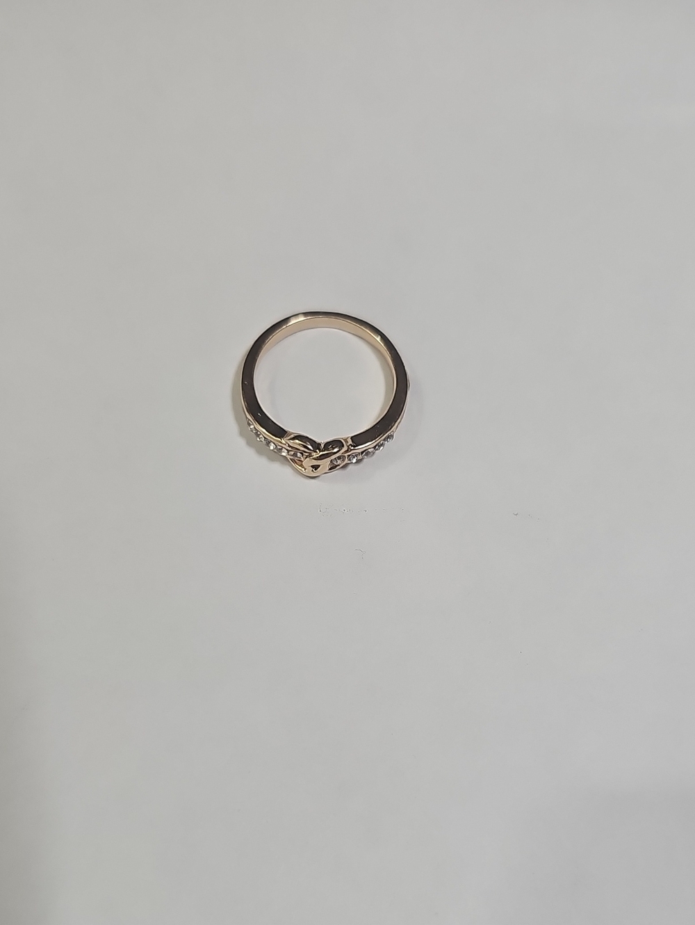Delicate Gold Heart Knot Ring - Women's Jewelry